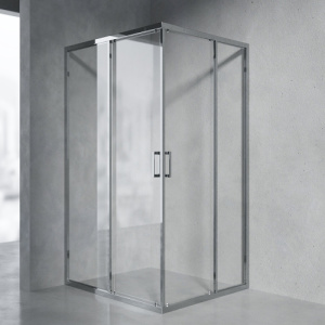 Душевой уголок AVS Слайдер Куб 90-100x90-100 профиль хром, стекло прозрачное