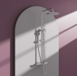 Душевая стойка с изливом AVS Elegant хром