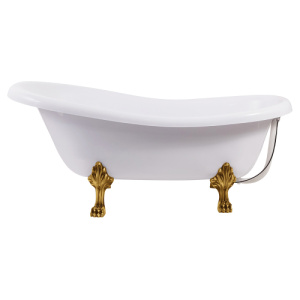 Ванна из искусственного камня Aqua de Marco Edelweiss 170x80 белая с ножками золото